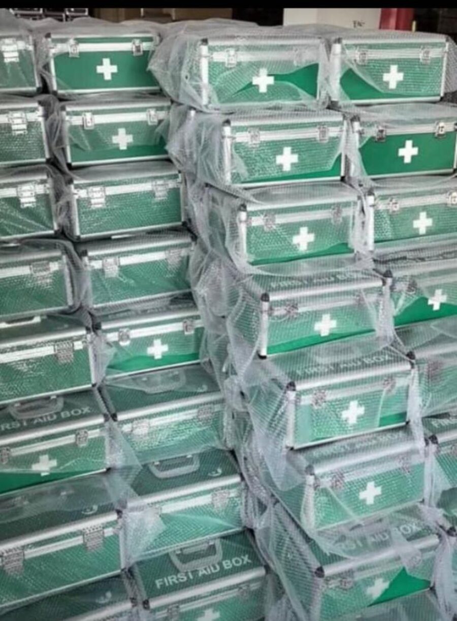 Medical first aid boxes in stock